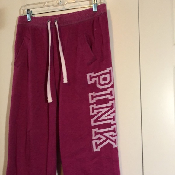 Fuschia PINK boyfriend sweatpants - Picture 2 of 2